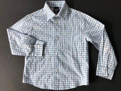 Рубашка в клетку на пуговицах SEANJOHN для мальчиков (4) L/Slv синяя/серая/белая хлопковая смесь - Изображение 1 из 4