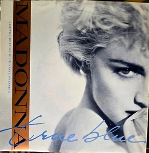 Madonna 45rpm True Blue (1986) Blue Vinyl-Sire 7-28591 Promo - Picture 1 of 4