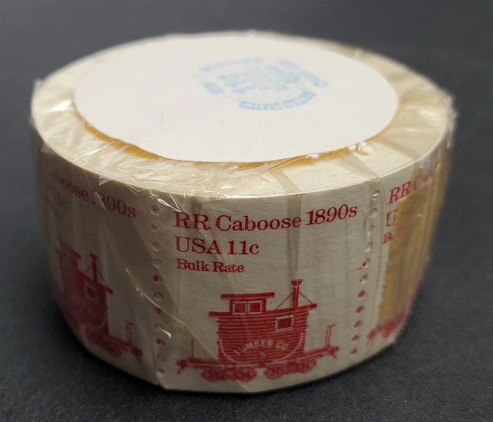 US Stamp #1905 11c Caboose Transportation Bulk Rate Sealed Coil Roll of 500 VF - Image 1 of 3