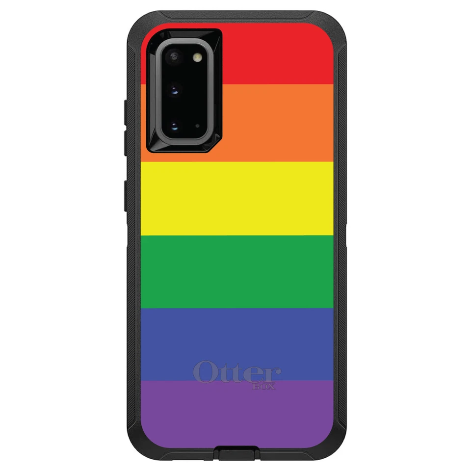 OtterBox Defender for Galaxy S (Choose Model) Rainbow Stripes Gay Pride - Image 1 of 1
