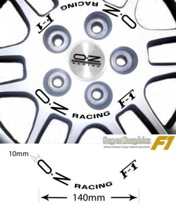 Wheel centre Decal stickers to fit OZ Racing F1 X8 140mm across various colours - Picture 1 of 1