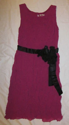 YOANA BARASCHI very stretchy fuchsia scrunched crinkle chiffon BERRY dress - Изображение 1 из 4