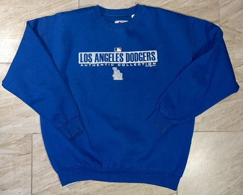 LA Dodgers Majestic Authentic Collection 2000 Long Sleeve Pullover Sweater Sz XL Cover