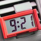 Small Self-Adhesive Car Desk Clock Electronic Watches LCD 2022 Digital N0B4