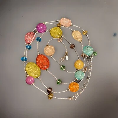 Ожерелье PREMIER DESIGN из разноцветного стекла и акрила бусины конфетти 40 дюймов - Изображение 1 из 3