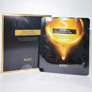 AHC Pro Vital Golden Ampoule Mask 25ml x 4ea Moisturizer Anti Aging K-Beauty - Picture 1 of 7