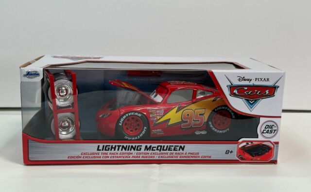 Lightning McQueen w/ Extra Wheels, Disney Pixar Cars - Jada Toys 97751 -  1/24 Scale Diecast Car