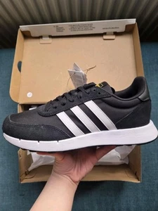 Adidas Run 60s 2.0 Running Gym Shoes Trainers Black Sneakers uk 4.5-uk 6.5 new - Picture 1 of 7