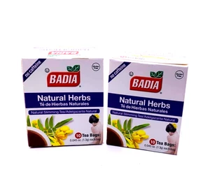 (Pack of 2) Badia Tea Natural Herbs – Caffeine-Free Slimming Blend, 10 Bags - Picture 1 of 5