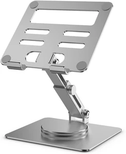Tablet Stand for Desk, Adjustable Height & Swivel with 360° Rotating Base, Table - Afbeelding 1 van 12