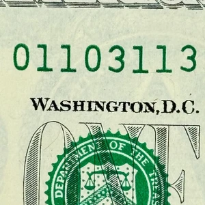 Four of a Kind 1s Pairs 0s 3s Lower Sum Uncirculated Dollar Fancy Serial Number - Picture 1 of 6