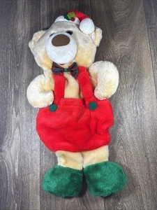 20 Zoll Vintage 1985 RENNOC Weihnachten Urlaub Teddybär hängend rot Plüschstrumpf - Bild 1 von 10