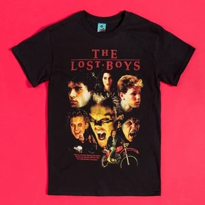 T-shirt nera ufficiale The Lost Boys montaggio film: S,M,L,XL,XXL,3XL,4XL,5XL - Foto 1 di 3