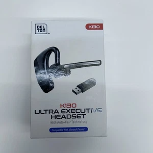 Delton K130 Wireless Noise Canceling Bluetooth Computer Earbud Headset - Black - Picture 1 of 6