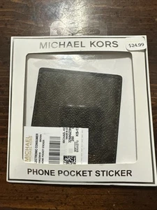 Michael Kors Adhesive Phone Pocket Sticker for Any Device - Brown MK 32s8gz3n1b - Photo 1 sur 3