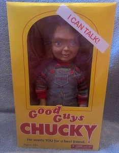 Mezco MDS Mega Scale Childs Play Happy Good Guy Chucky 15" Figur Brandneu - Bild 1 von 8