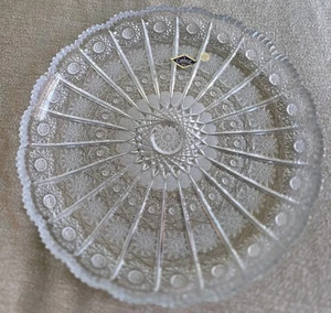 Plato/Plato/Plato/Superficial de Cristal Bohemio CORTE A MANO ENCAJE REINA Aurum - Imagen 1 de 13