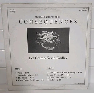 LOL CREME & KEVIN GODLEY: Musical Excerpts from Consequences MERCURY MK 41 LP - Foto 1 di 5
