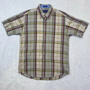 Pendleton Shirt Mens Large Plaid Short Sleeve Button Down Summer Nautical Boat - Picture 1 of 5