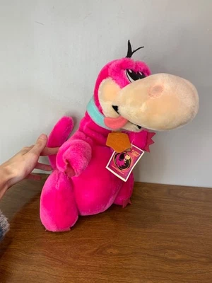 NWT The Flintstones Puppy Dino 12" Plush Pink Stuffed Animal Nanco Vintage 2000 - Image 1 of 4
