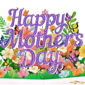 Mothers Day Pop up Card for Mom, Happy Mothers Day 3D Floral Flower Pop up Greet - Picture 1 of 7