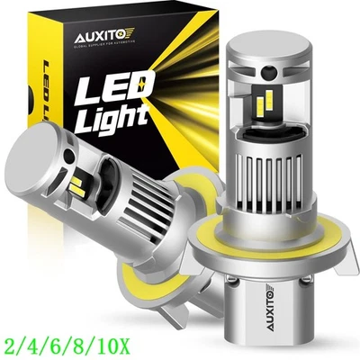 H13 9008 LED Headlight Bulbs Kit 6500K Hi/Lo Beam Super Bright White 2~10X - Image 1 of 4