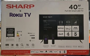 SHARP 2T-C40GD2725K Roku TV 40" Smart HD HDR LED TV - Picture 1 of 2