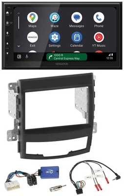 Kenwood DAB Bluetooth USB Lenkrad 2DIN Autoradio für SSangYong Korando mit Taste - Bild 1 von 4