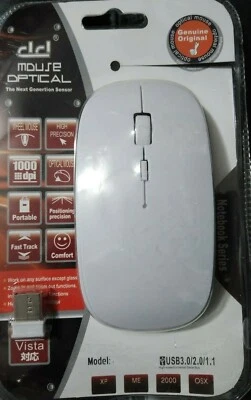 Wireless Mouse, 3.0G Portable Optical Silent Ultra Thin Wireless Computer Mouse  - Image 1 of 4