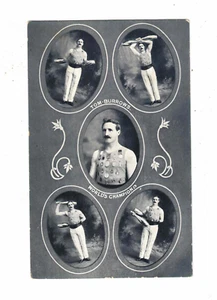 Vintage Postcard c1914 - Tom Burrows, World's Champion, Club Swinging. Australia - Picture 1 of 2