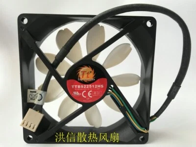 Thermaltake TTB922512HS 12V 0.37AMP 4-wire PWM temperature controlled fan - Image 1 of 3