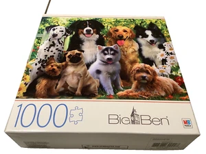 Dogs & Puppies All Breeds Here-Jigsaw Puzzle 1000 Pc- Big Ben Brand by MB- New🧩 - Picture 1 of 6