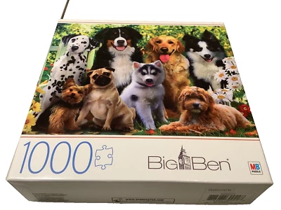 Perros y cachorros todas las razas aquí - Rompecabezas 1000 piezas - Marca Big Ben por MB - Nuevo🧩 Foto 1 de 4