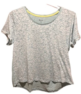 Blusa atlética Columbia Sportswear tamanho XL verde claro padrão geométrico - Imagem 1 de 4