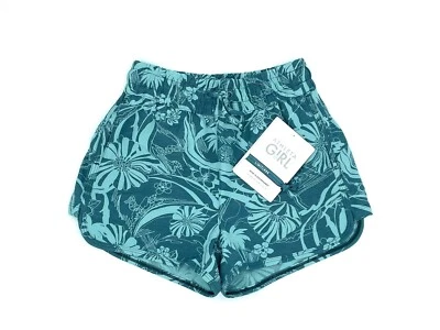 NWT Athleta Girl Floral Dive In Boardshorts / Swim Shorts in Green / Blue S 7 - Image 1 of 4