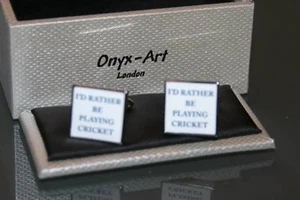 Gemelos de novedad para hombre - 'Preferiría jugar al cricket' *NUEVO* Regalo - Imagen 1 de 1