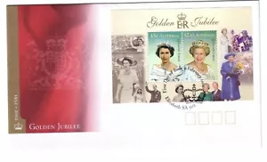 2002 FDC Australia. Accession Queen Elizabeth 50 years. MS. PictPMK "ELIZABETH" - Picture 1 of 1