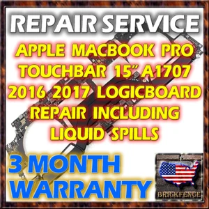 APPLE MACBOOK PRO 15 A1707 2016 2017 TOUCHBAR LOGIC BOARD REPAIR & LIQUID SPILL - Picture 1 of 1