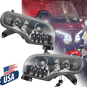 Motorcycle LED Front Headlight Assembly for Honda GoldWing GL1800 2002-2017 16 - Foto 1 di 13