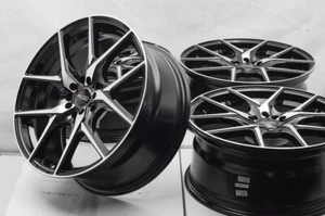 18" Black Wheels Rims Fit Nissan Altima Maxima Honda Civic Accord Lexus IS300 - Picture 1 of 7