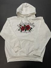 CROOKS & CASTLES ROSES WOMENS PULLOVER HOODIE - WHITE - SIZE MEDIUM