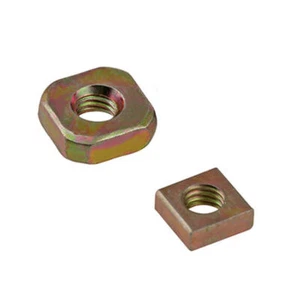 M3-M6 Four Cornered Square Steel Hex Nuts, Zinc Coated - Pack of 50 - Picture 1 of 4