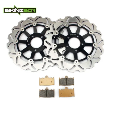 for Kawasaki Front Brake Disc Rotors Pads GPZ 900 R 1990-1996 ZX-6R 1995-1997 96 — 第 1/4 张图片