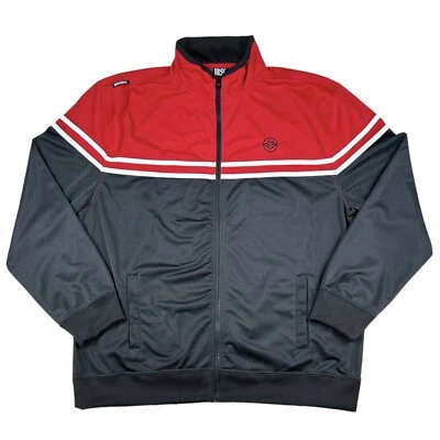 Chaqueta de Pista Enyce De Colección Cremallera Completa Para Hombre 3XL Vellón Rojo Negro Y2K Hip Hop 00s Foto 1 de 4