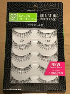 Salon Perfect Be Natural Multi Pack Eyelashes, 110 Black, 5 Pairs - Image 1 of 2