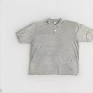 Lacoste Polo Shirt Mens Size 8 (3XL) Tan Beige Stripe 100% Cotton Regular Fit - Picture 1 of 4