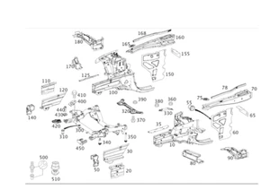 Mercedes Benz C63 AMG C300 C350 C250 2008-2015 Right Deflector Ramp 2046280008 - Picture 1 of 1