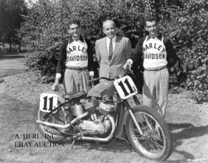 Harley Davidson K model Daytona 1957 winner Joe Leonard William Davidson photo - Picture 1 of 1