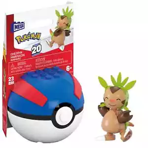 MEGA Pokémon Chespin Building Toy Kit, Poseable Action Figure (23 Pieces) - Picture 1 of 5