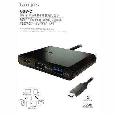 Targus USB-C zu HDMI 4K / USB3.0 / USB-C Digital Multiport Adapter Verteiler - Bild 1 von 3